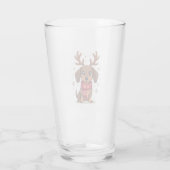 Dachshund Winterfreude Glas (Rückseite)