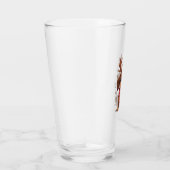 Dachshund Winterfreude Glas (Rechts)