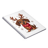 Dachshund Winterfreude Notizblock (Rechte Seite)
