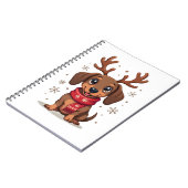 Dachshund Winterfreude Notizblock (Linke Seite)