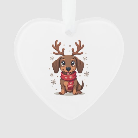 Dachshund Winterfreude Ornament (Vorderseite)