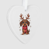 Dachshund Winterfreude Ornament (Vorderseite)