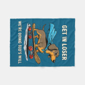 Dachshund wird Verlierer, wir tun Gottes Willen lu Fleecedecke (Vorderseite (Horizontal))