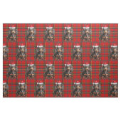 Dachshund with a Red Green Plaid Holiday Fabric Stoff (Fat Quarter (45,7 x 55,9 cm))