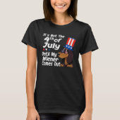 Dachshund Women 4th July Not Party Until Weiner C T-Shirt (Vorderseite)