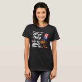 Dachshund Women 4th July Not Party Until Weiner C T-Shirt (Vorne ganz)