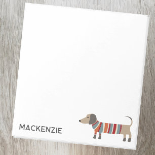 Dachshund Wurst Hund Personalisiert Notizblock