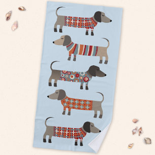 Dachshund Wurst Hund Strandtuch