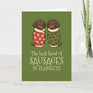 Dachshund-Würstchen in Decken Weihnachten