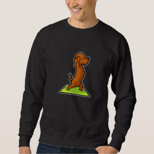 Dachshund Yoga-Übungen Sport Gymnastik Ohmmm Herz Sweatshirt