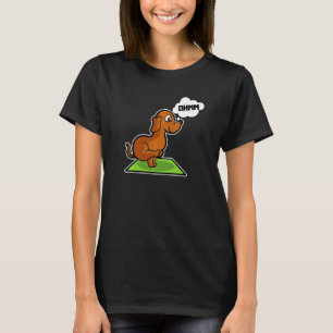 Dachshund Yoga Übungen Sport Gymnastik Ohmmm Herz T-Shirt