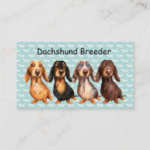 Dachshund-Züchter Visitenkarten Geschäft Visitenkarte