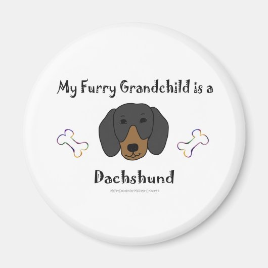 DachshundBlackTan Magnet (Vorne)