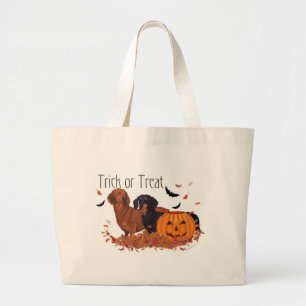 Dachshunde Halloween Jumbo Stoffbeutel