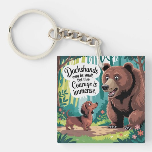 Dachshunde können klein sein schlüsselanhänger (Vorderseite)