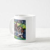 Dachshunde Murphy u. Maddy Kaffeetasse (Vorderseite Links)
