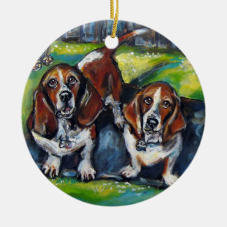 Dachshunde Murphy und Maddy Keramikornament