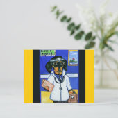 Dachshunde Postkarte (Stehend Vorderseite)