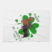 Dachshunde St. Patricks Tag Handtuch (Horizontal)