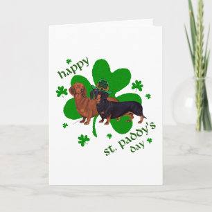 Dachshunde St. Patricks Tag Karte