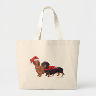 Dachshunde Weihnachten Jumbo Stoffbeutel