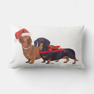 Dachshunde Weihnachten Lendenkissen