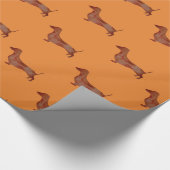 DachshundGlossy Wrapping Paper, 30 in x 2 ft Geschenkpapier (Ecke)