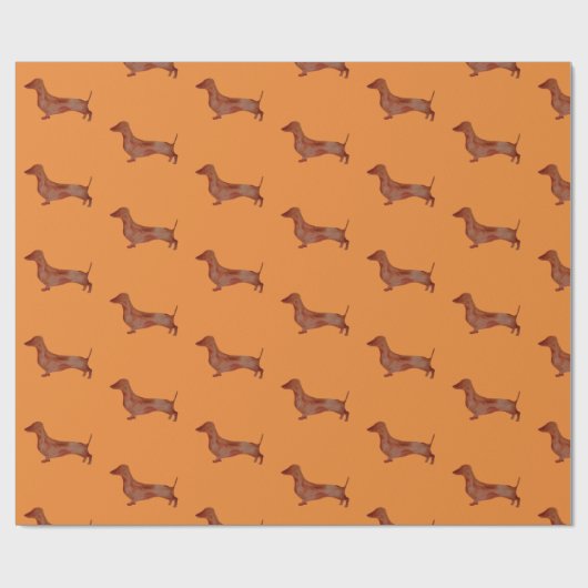 DachshundGlossy Wrapping Paper, 30 in x 2 ft Geschenkpapier (Flach)