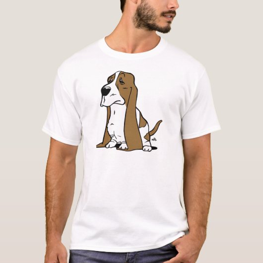 Dachshundjagdhund-Cartoon T-Shirt (Vorderseite)