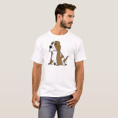 Dachshundjagdhund-Cartoon T-Shirt (Vorne ganz)