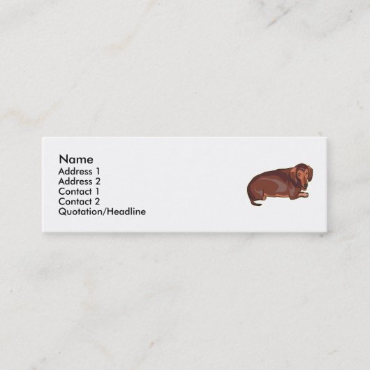 Dachshundnt Mini Visitenkarte (Vorderseite)