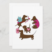 DACHSHUNDS CUPID  HINWEISKARTE (Vorne/Hinten)