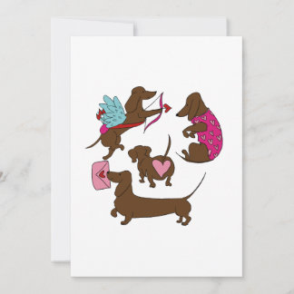 DACHSHUNDS CUPID HINWEISKARTE