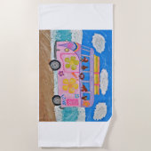  Dachshunds in a Hippie mobile Strandtuch (Vorderseite)