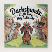 Dachshunds Little Dog, Big Attitude Puzzle (Vertikal)
