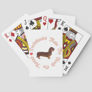 Dachshunds machen meine Welt Spielkarten