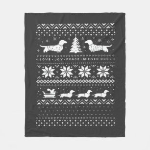 Dachshunds Weihnachtspullover Muster Klassisches T Fleecedecke
