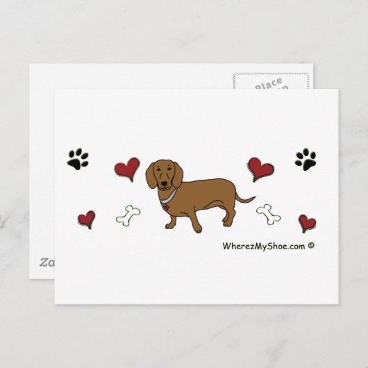 DachshundTan Postkarte (Vorne/Hinten)