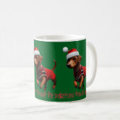 Dachsing Durch Den Schnee Dachshund Wursthund Kaffeetasse (VorderseiteRechts)