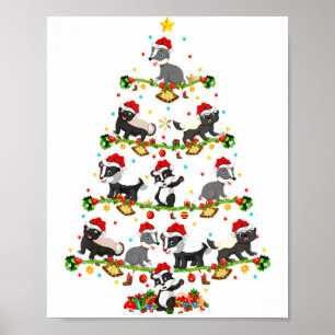 Dachslichter Weihnachten Santa Dachs Weihnachtsbau Poster