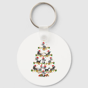 Dachslichter Weihnachten Santa Dachs Weihnachtsbau Schlüsselanhänger