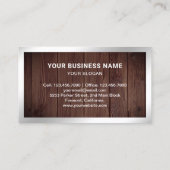 Dachsolarzellen aus rustikalem Holz Visitenkarte (Rückseite)