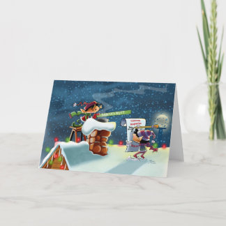 Dachspitze-Elfe Feiertagskarte