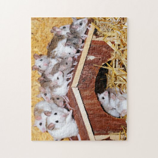 Dachspitze-Mäuse zackig Puzzle (Vertikal)