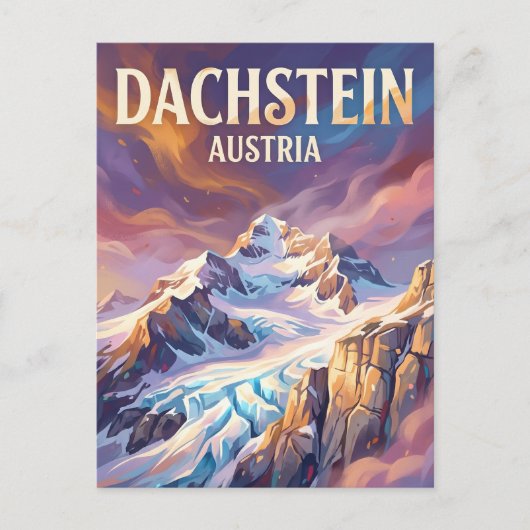 Dachstein-Gletscher Österreich Postkarte (Vorderseite)