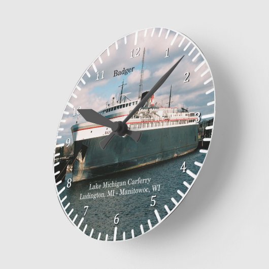 Dachsuhr Runde Wanduhr (Winkel)