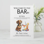 Dachsund Bar Menükarte (Stehend Vorderseite)