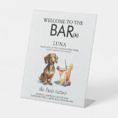 Dachsund Bar Sockelschild (Vorderseite)