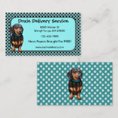 Dachsund Black & Tan Doxy Business Cards Visitenkarte (Vorne/Hinten)