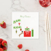 Dachsund Christmas Napkins Serviette (Beispiel)